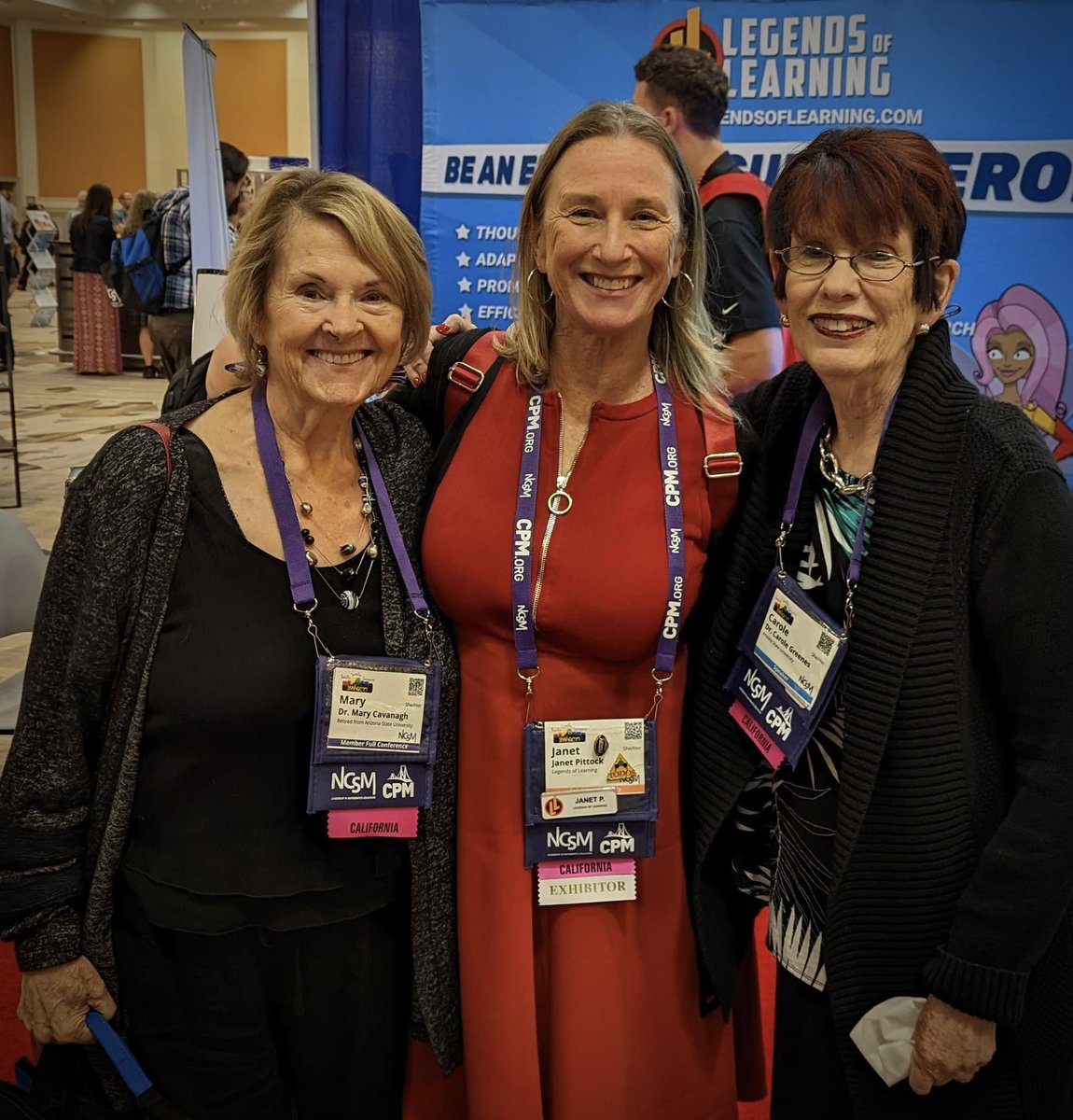 Catching up with long-time collaborators and friends, Carole and Mary. #NCSM2022