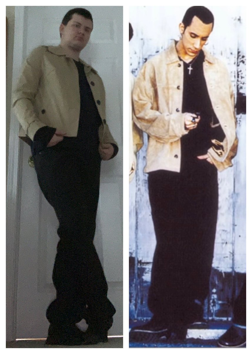 JacksonWeiss10's tweet photo. Thought I have my mom let me borrow her coat just for this photograph in this side by side image https://t.co/z64aaulQ4H