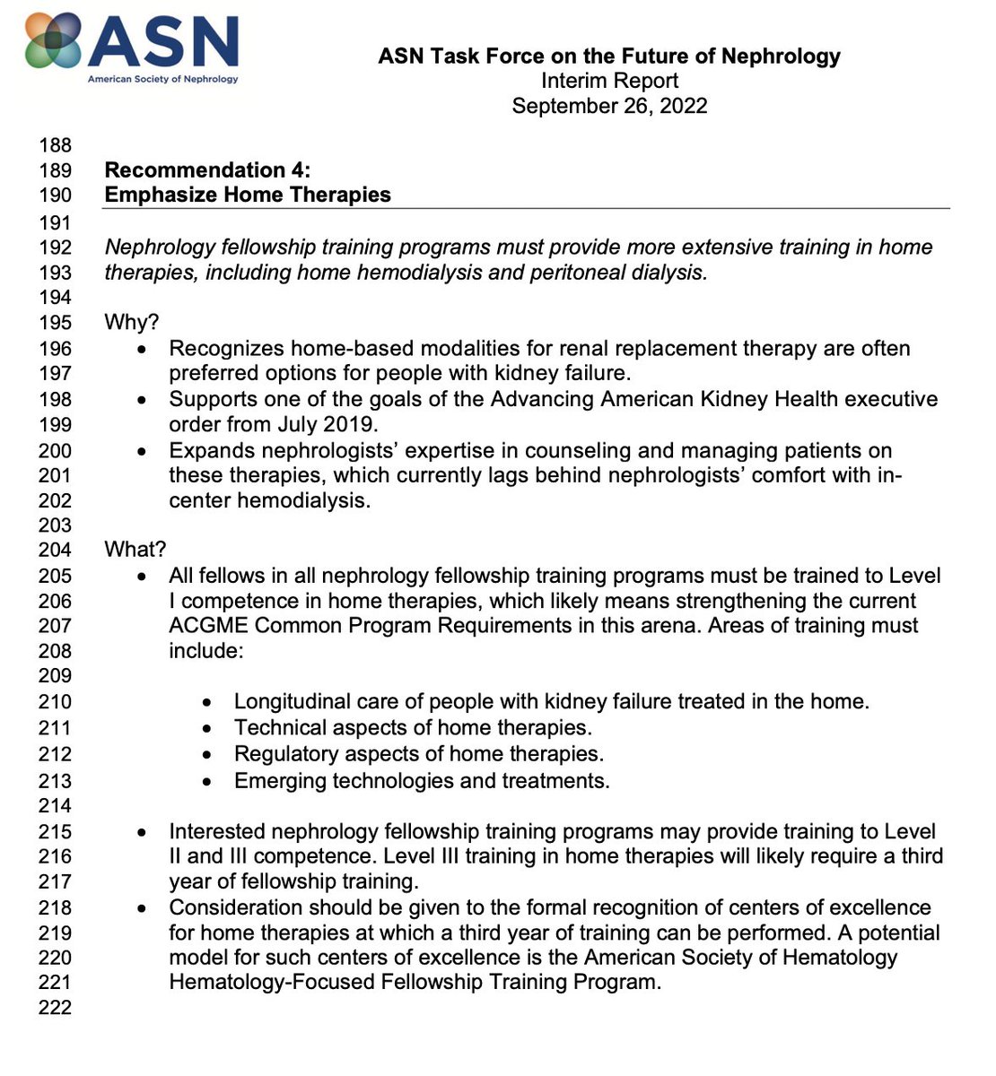 ssfarouk's tweet photo. Recommendation 4: Emphasize home therapies

"#Nephrology fellowship training programs must provide more extensive training in home therapies, including home hemodialysis &amp; peritoneal #dialysis 

Full report/comment 👇🏽
https://t.co/G31wLJgXwF

#NephForward #MedEd https://t.co/H6dMIYV2DZ