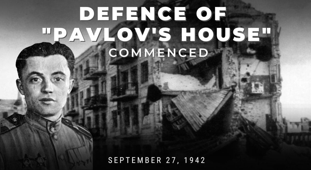 ⭐️ #OTD in 1942 an ordinary house in Stalingrad was turned into an impenetrable fortress.

Its defenders led by Sergeant Pavlov held the spot for 58 days, repelling overwhelming Nazi assaults

🎖 Today the House named after Pavlov is restored - symbol of heroism &amp; unbending will.