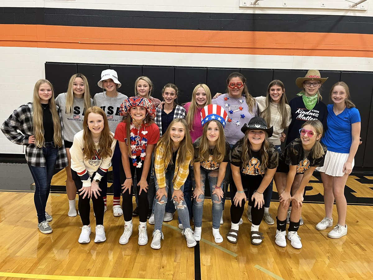 From the classroom to the court, it’s spirit week! Today was Country vs. Country Club. 

8th grade best dressed goes to..
Reese Genson and Molly Kramer! 🤠