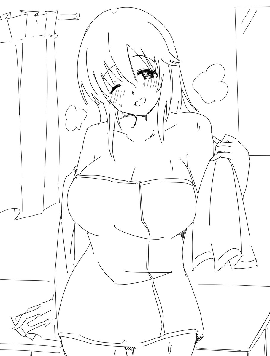 お風呂入ったせいで眠気が・・ 