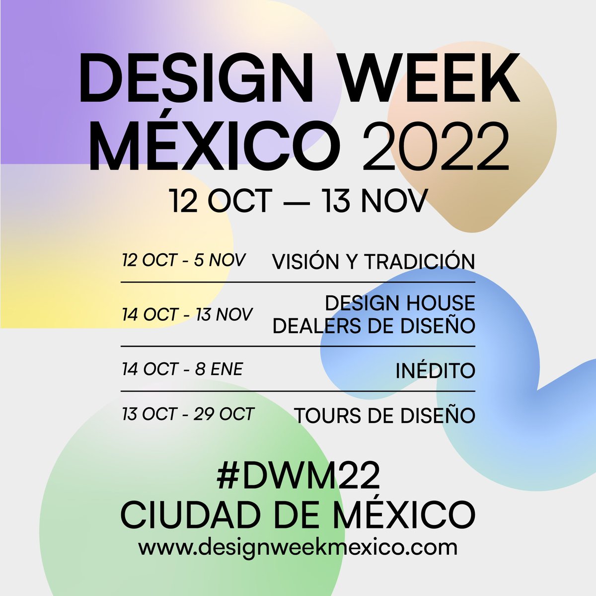 designweekmex's tweet photo. ¡Estamos a dos semanas! ¿Listo/a para la #DWM22? https://t.co/DemuU4PpGl