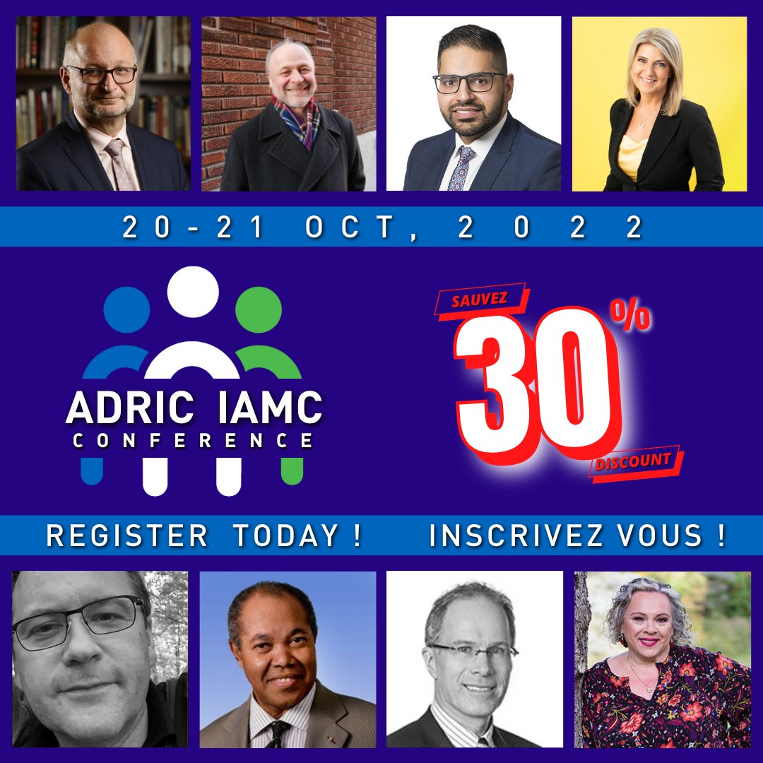 • 30% discount • REGISTER TODAY - ADRIC National Conference, October 20 &amp; 21 - a MUST, in the field of conflict resolution!  bit.ly/ADRIC2022IAMCen #ADRIC2022IAMC