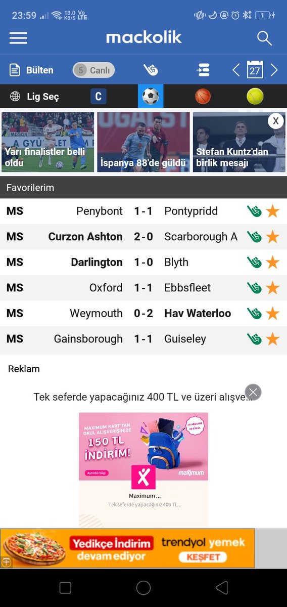 Kırk yılın başı bi' kupon yapalım dedik üst dediğimiz tüm maçlar alt gelmiş sıçayım böyle işe