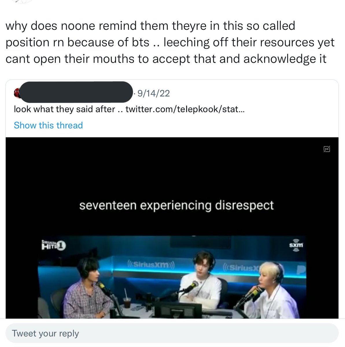 vxrnonluv_'s tweet photo. You know I don’t usually say anything about other fandoms but they need to cool it. Svt doesn’t deserve to be hated bc their company merged with Hybe. This is ridiculous. That question was totally out of line and disrespectful and Vernon replied with grace. https://t.co/Drql72iVqB