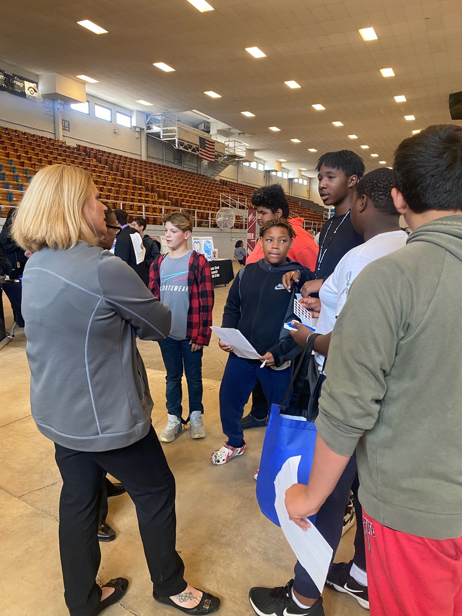 <a href="/ohiohealth/">OhioHealth</a>'s Melissa Stacy asked students about their goals. When they said, "If I get into college," she corrected them by saying, "When you get into college..." There are many careers at Marion General, from marketing to maintenance. Thanks for supporting the Diversity Expo!