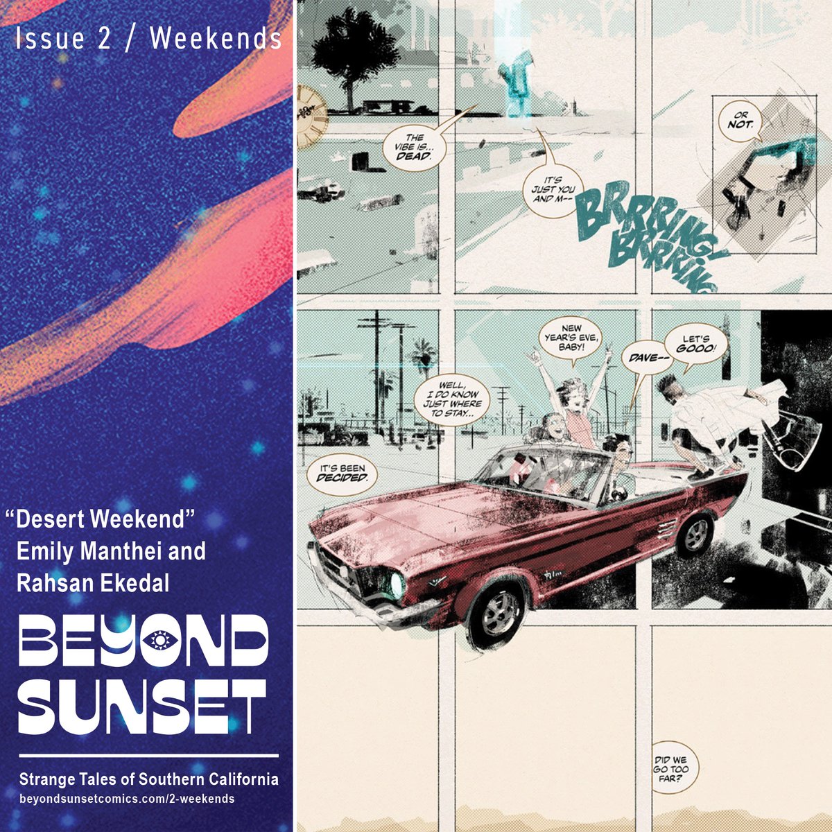beyondsunset4u's tweet photo. A glimpse at the comic that kicks off our new issue: “Desert Weekend” — a haunting story by @emanthei and beautiful art by @rahsanekedal. Get the full issue here: https://t.co/wTfNewd1Y0 https://t.co/Kg7CVfp8E1