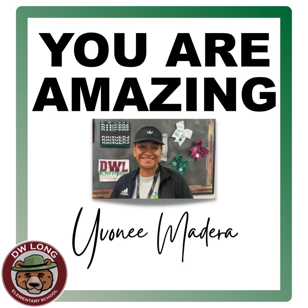 DWLRangers's tweet photo. This week's employee spotlight shines on Yvonee Madera, kitchen lead at DW Long, for successfully adding breakfast to their day-to-day activities. Thanks to Yvonee, DWL Rangers start their school day with a healthy breakfast. https://t.co/ywMGkrPyCU