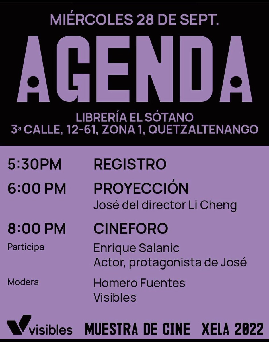 SotzUmam's tweet photo. Mañana se presenta #José, dirigido por  @sudu_li y producido por @georob100, ganador del @QueerLion en Xela gracias al apoyo de @visibles_gt 🫰🏽✨🫰🏽

¡NOS VEMOS! https://t.co/eg1rPf9G8C