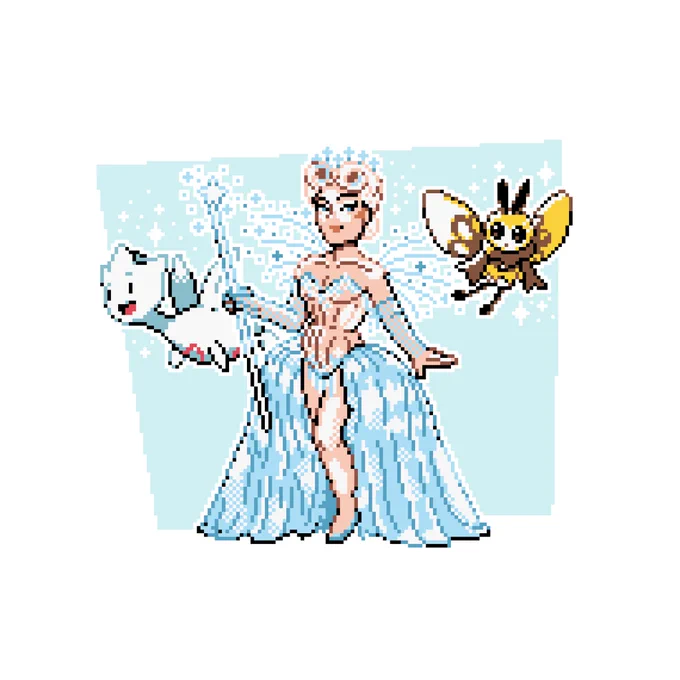 Starlet looking dazzling as a fairy godmother with her fairy types  