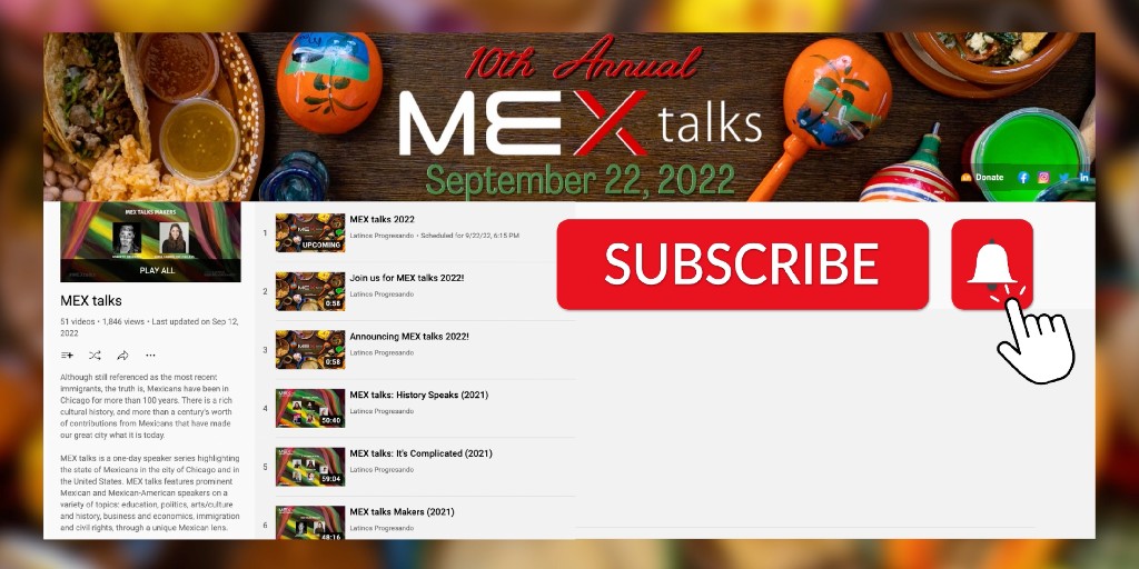 latinospro's tweet photo. Thank you to everyone who joined us last week for MEX talks! It reminded so many of us of why we're proud to be Mexican. Watch the livestream with Spanish subtitles + every MEX talks since 2013 on our YouTube channel. https://t.co/JOgccZAMiJ
#MEXtalks #TheJoyofBeingMexican https://t.co/IwsPB8ZJsI