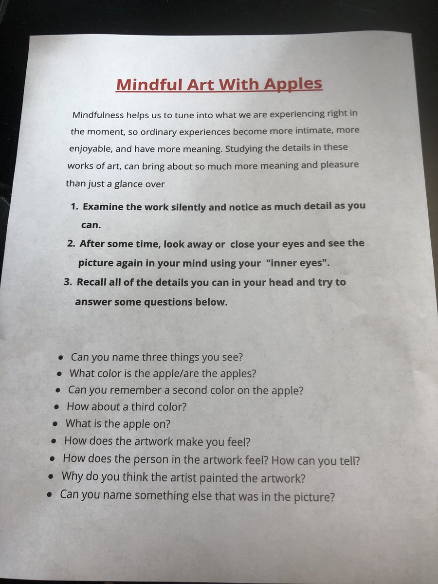 MsZielewicz's tweet photo. A big thank you to @MrsWalli19 for bringing apples she picked with her son for “Mindful Apple tasting” to support our #Mindful practices &amp; talk abt focus/why our minds wander🧘‍♀️ . Ss enjoyed it!!🍏 🍎 @BroomeBOCES @BTEvertech @BTBOCES_IP https://t.co/hsYlXvWLvD