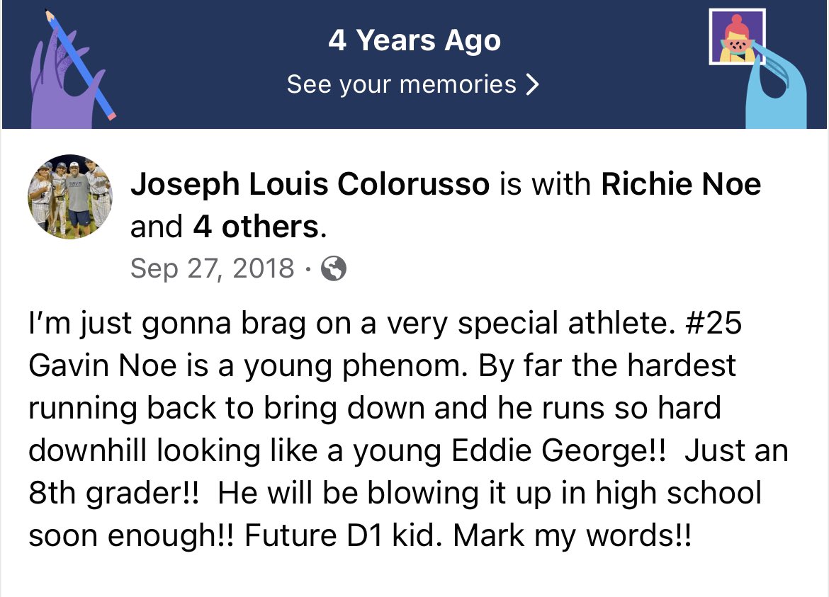ColorussoAJ27's tweet photo. @gavinnoe25 This day four years ago in 8th grade after beating CAK in the first round of the middle school playoffs.  When I’m right, I’m right. Lol 🤘🏽🤘🏽🤘🏽 https://t.co/iQX0fTKqSL