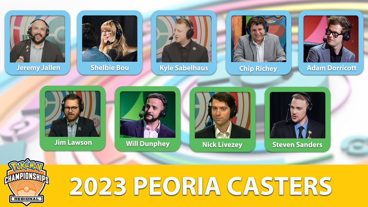 playpokemon's tweet photo. We've got a great lineup of casters this weekend!
Expect great commentary for all things #PokemonTCG & #PokemonGO at the 2023 Peoria Regional Championships. @JeremyJallen @TrainerChip @Dozzalon @KSabelhaus @FrostedCaribou @2Obutters @Chief2Speediest @AlphaFeeb @holesomePOGO https://t.co/JpEktXBb1L