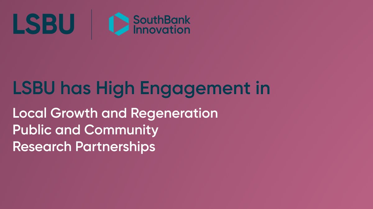 SBILondon's tweet photo. 📢 Research England's enhanced #KEF22 data has highlighted the amazing difference made by @LSBU

⭐ Launching research with real-life impact
⭐ Supporting businesses to grow
⭐ Increasing graduate start-ups

Massive congrats to all involved! 🎉

More here: https://t.co/OxDiTWBIIi https://t.co/dC1FBJChX7