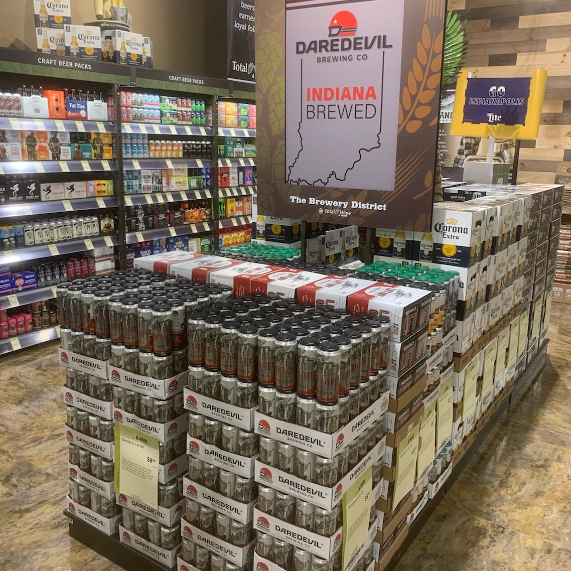 Daredevil Brewing Co (@daredevilbeer) on Twitter photo Our friends at <a href="/TotalWine/">Total Wine & More</a> are opening a new Carmel location tomorrow - we have them well stocked up for the opening! #ReadyForLiftOff Our friends at <a href="/TotalWine/">Total Wine & More</a> are opening a new Carmel location tomorrow - we have them well stocked up for the opening! #ReadyForLiftOff