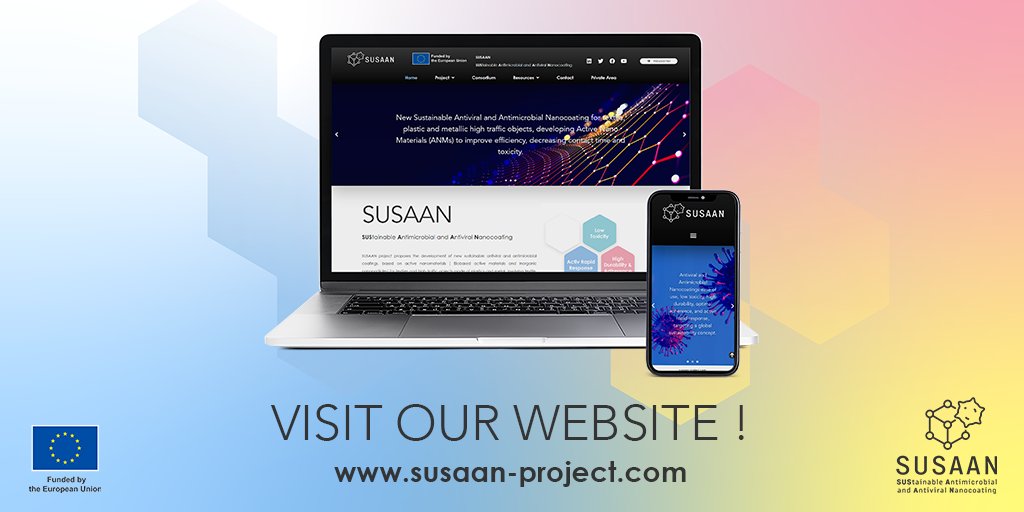 susaanproject's tweet photo. ✨ We are pleased to present the SUSAAN project’s website ! ✨ 

➡️ For more informations about SUSAAN Project visit our website and subscribe to the Newsletter : https://t.co/2hK19KHBSJ 
.
.
#nanocoating #nanotechnology #technology #antimicrobial #EUProject #biobased #coatings https://t.co/68BflgQweD