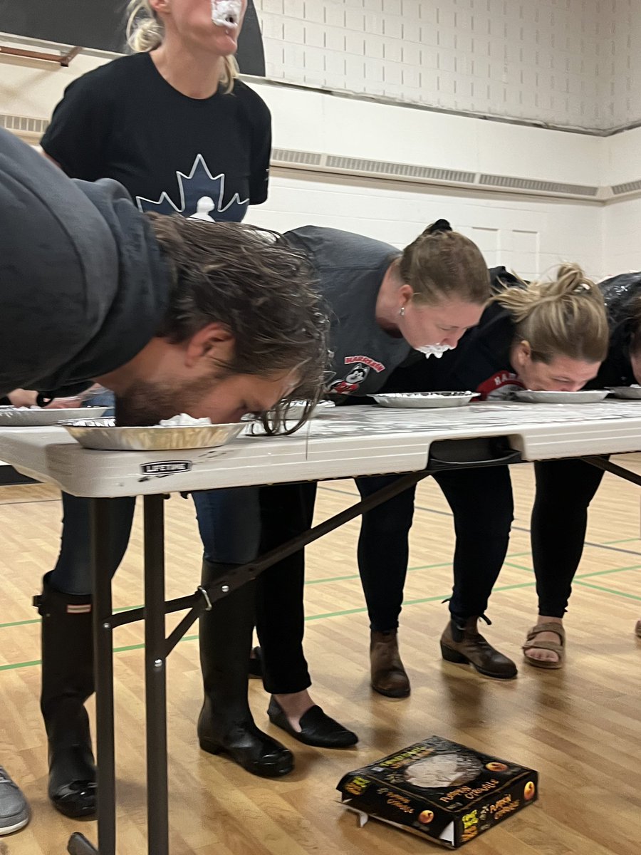 dewmynp's tweet photo. A super exciting day as the staff @gohuskies57 completed our Terry Fox fundraising challenges. The best part is hearing the students tell their families all about the fun! I am still picking pumpkin out of my hair! 🥧 #TerryFoxFoundation #Harrison5cs https://t.co/ZEjl5VN75L