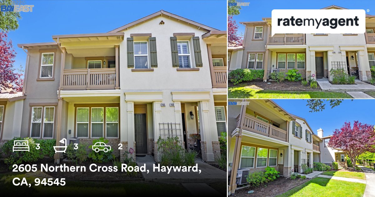 MarinelliRE's tweet photo. 🛌 3 🛀 3 🚘 2
📍 2605 Northern Cross Road, Hayward, CA, 94545

My latest sale on #RateMyAgent
https://t.co/200BzgyglL

...
#ratemyagent #realestate https://t.co/BgIhtRYdQz