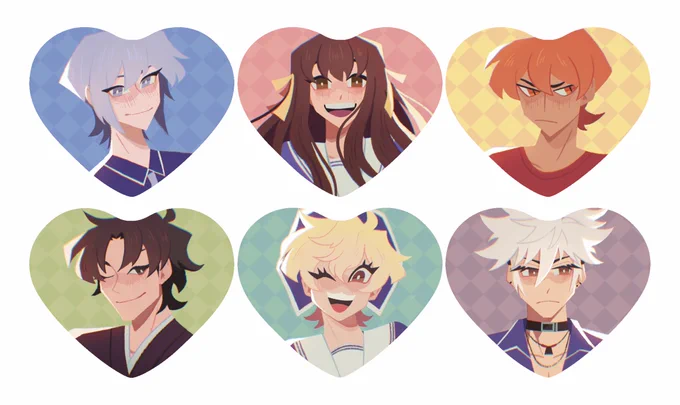 also don't know what came over me but I drew fruits basket heart buttons as well LOL 