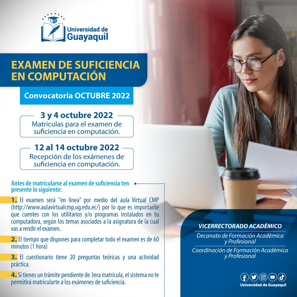 Univer de guayaquil on twitter examen de suficiencia en computaci n