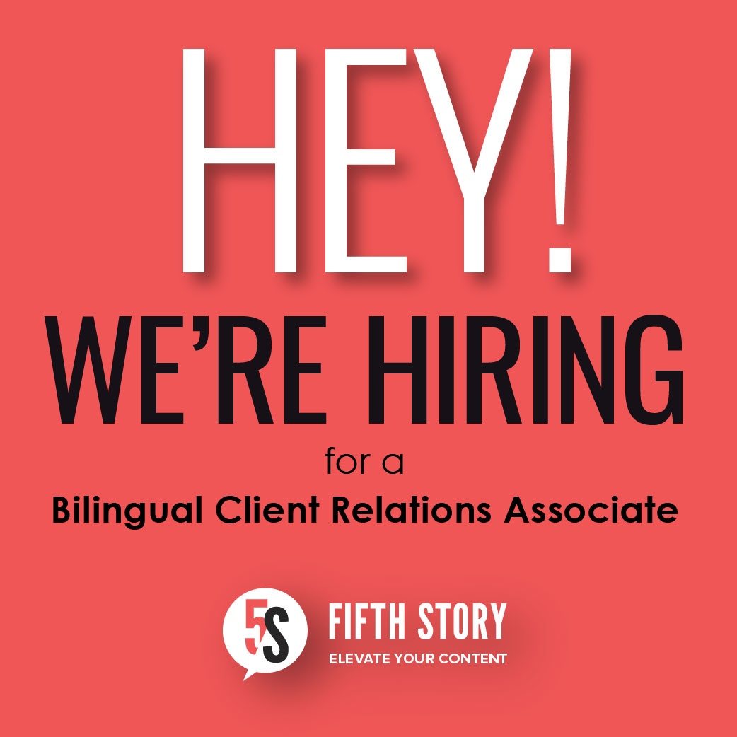 5FifthStory's tweet photo. We are hiring a Bilingual Client Relations (French) Associate to join our team! 

Apply now: https://t.co/AtE53ch8Qq https://t.co/EsJInY8qOs