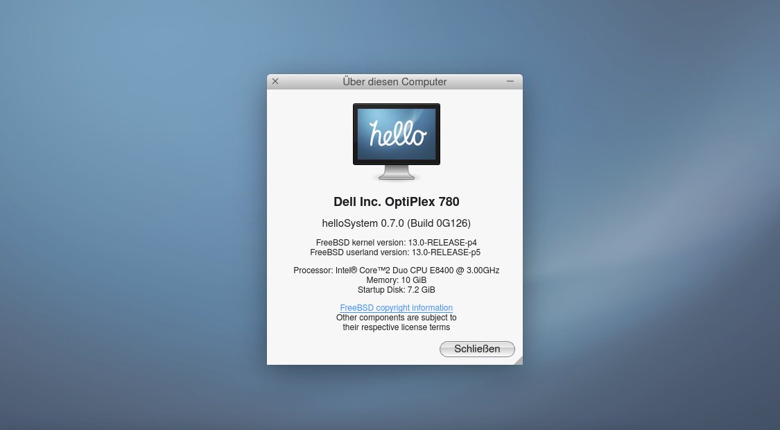 probonopd's tweet image. Typing this from my daily driver, which is 13 years old, and is running #helloSystem #FreeBSD