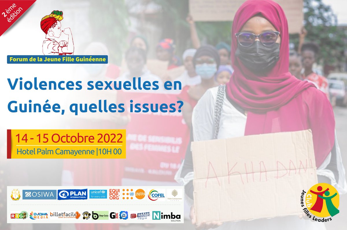 ForumFille's tweet photo. Souhaitez-vous participer à la seconde édition du Forum de la Jeune Fille Guinéenne qui se tiendra les 14 et 15 octobre 2022 ? Inscrivez- vous à partir de ce lien👇👇👇
https://t.co/6Ru8lsq0bN
L'accès sera uniquement sur carte qui vous sera envoyé à la suite de l'inscription. https://t.co/co7yYLGE7c
