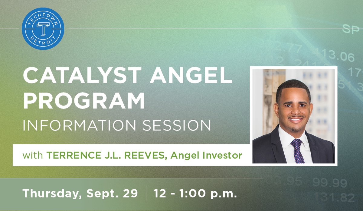 techtowndetroit's tweet image. Join us on Thursday, Sept. 29, from 12 - 1 p.m. for the Catalyst Angel Program Info Session to hear @iamtjeff discuss his journey as an angel investor and to learn more about the program! 🔈 

techtown.zohobackstage.com/CatalystInfoSe…