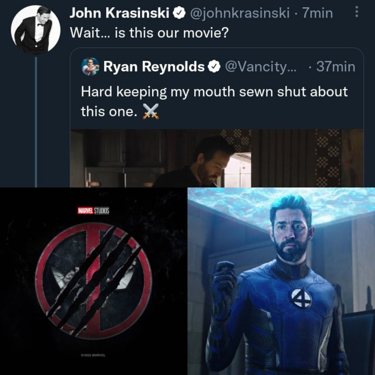 GeekZoneGZ's tweet photo. ¿¡JOHN KRASINSKI VOLVIENDO COMO REED RICHARDS EN DEADPOOL 3!? 

QUÉ ESTÁ PASANDO. https://t.co/kxz6JAjAuS