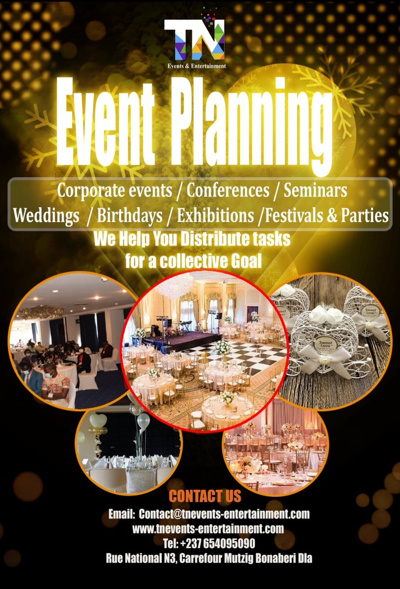 tn_event's tweet photo. #cooperateevents #conference #seminar #exhibition #eventplanner #Douala #cameroon https://t.co/qSaGIO03FU
