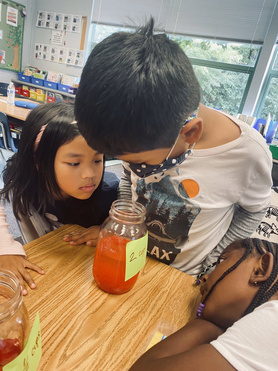 Today Ss we’re introduced to the scientific method. We wondered if adding more water than the package directions would help Kool-Aid dissolve faster. We focused heavily on using our observations during the experiment. <a target='_blank' href='http://twitter.com/CampbellAPS'>@CampbellAPS</a> <a target='_blank' href='http://twitter.com/APSscience'>@APSscience</a> <a target='_blank' href='https://t.co/365LIczUDC'>https://t.co/365LIczUDC</a>