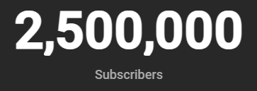 BayAreaBuggs's tweet photo. Yesterday I hit 2.5 million subscribers! I can not express how grateful I am that so many people watch &amp; enjoy my content. 10 years ago when I started uploading I never would've expected to get 1,000 subscribers let alone a million and now 2.5! I love you all, thank you so much! https://t.co/HCbpG27NPz