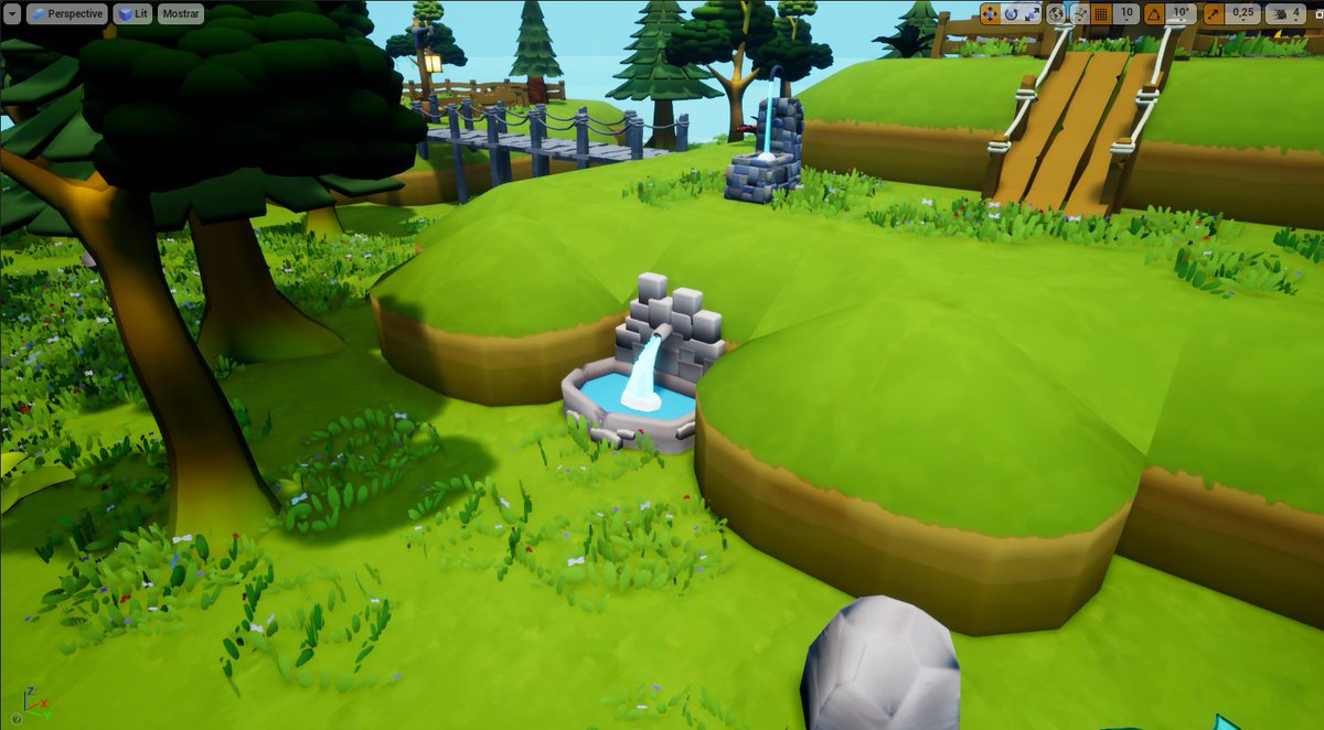 😍 In just three hours we have been able to unlock it, we leave you the first advance: 

⛲️ THE FOUNTAINS ⛲️

What use do you think they will have in the game? 🧐

✅ If we reach 35 RTs in this tweet, we will show you another advance related to water... 😏