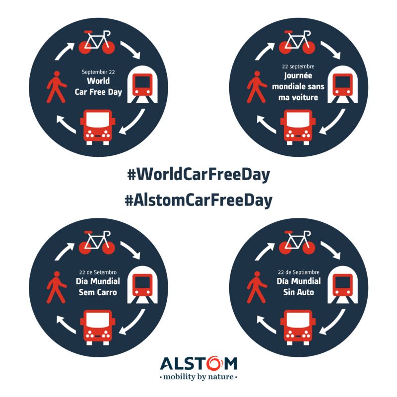 AlstomCanada's tweet photo. #DYK that taking public transportation compared to driving alone reduces CO2 emissions by +45% ?

Last week was the  #AlstomCarFreeDay challenge in celebration of #WorldCarFreeDay 

Thank you to all who participated! Together we made a big impact. 

#TeamAlstom #MobilityByNature https://t.co/3pJgC4OP2V