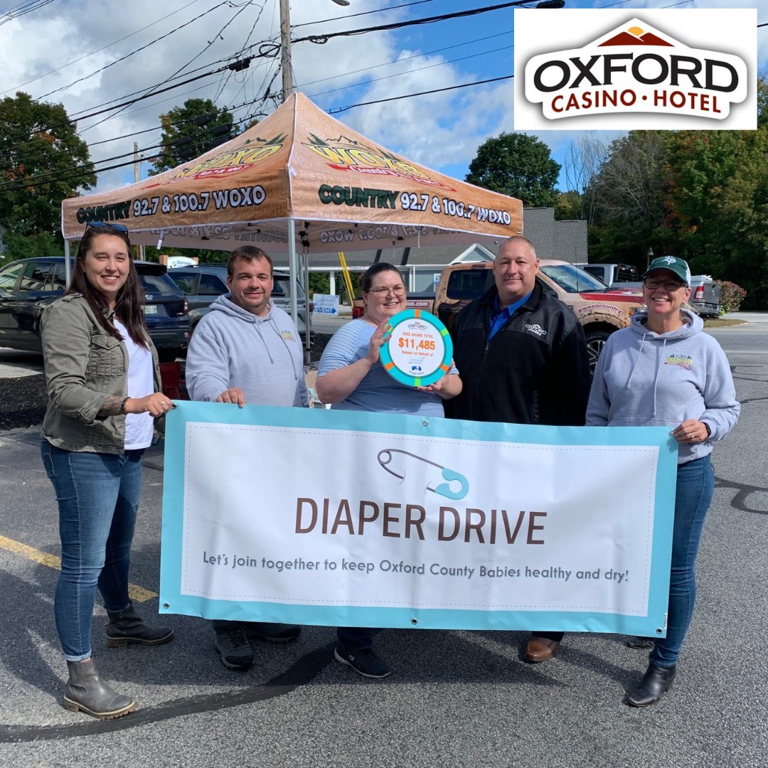 ccimaine's tweet image. Thank you @OxfordCasino for partnering with the CCI Diaper Drive for Oxford County for the 5th year in a row! Your generous $11,485 donation will make a huge difference for our littlest neighbors!

#DiaperNeed #EndDiaperNeed #BasicsArentBasic
