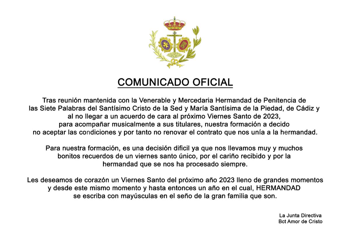 COMUNICADO OFICIAL