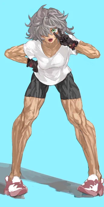 筋肉娘②(182cm 80kg) 