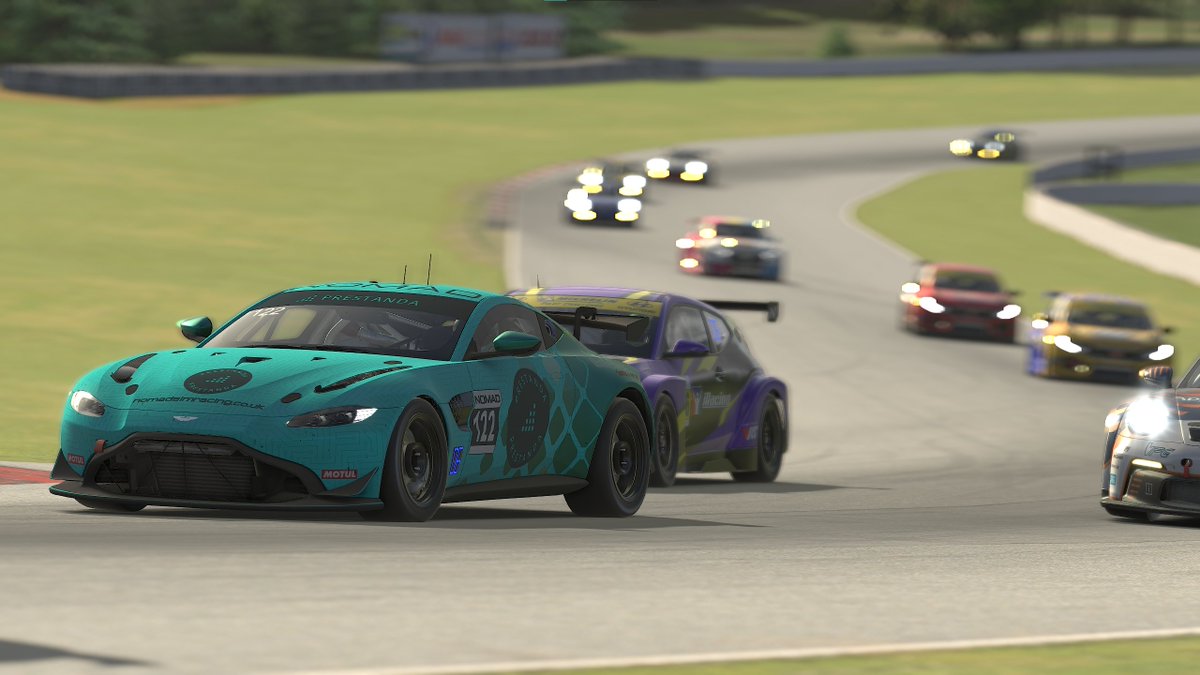 NOMADSimRacing's tweet photo. It didn't get into the @IVRALeague Clubsport series, but look how pretty our Aston Martin GT4 looked last weekend 😍

We're pretty high on the reserve list, so hopefully this car will get to go race. In the meantime we keep our fingers crossed for GT Sprint entries very soon. https://t.co/cEK9slPnJ1