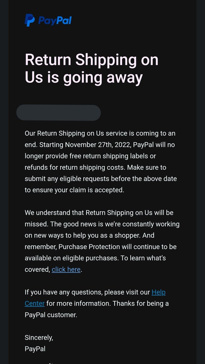 BTS Merch⁷ on Twitter "PayPal is removing the free return shipping and