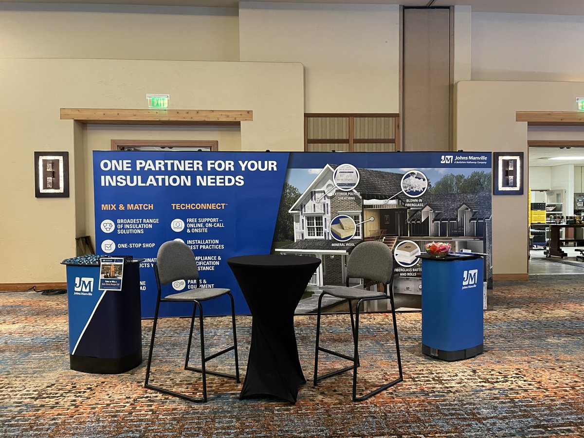 insulationintel's tweet photo. Great turn out at #ICAA last week! Thank you to all who stopped by our booth to meet the team and learn about our JM products. 

See you next time! 

#JohnsManville #BuildingInsulation #ICAA https://t.co/b8ZLmqS5JK