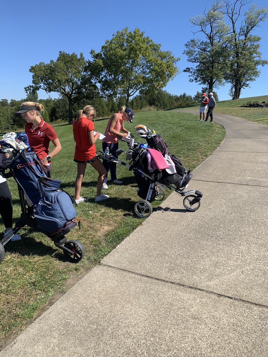 GC_GOLF's tweet photo. Natalie Garrett completes her Junior season by finishing tied for 38th today in the 1st round of the KHSAA State Golf Tournament. Solid round is some very windy conditions at Heritage Hills GC. @DannyCougarPage @GCHS_AD @K105sports https://t.co/iCGF2KGvnS