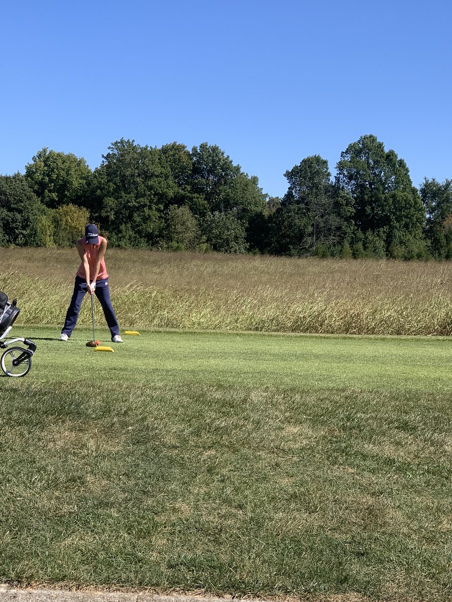 GC_GOLF's tweet photo. Natalie Garrett completes her Junior season by finishing tied for 38th today in the 1st round of the KHSAA State Golf Tournament. Solid round is some very windy conditions at Heritage Hills GC. @DannyCougarPage @GCHS_AD @K105sports https://t.co/iCGF2KGvnS