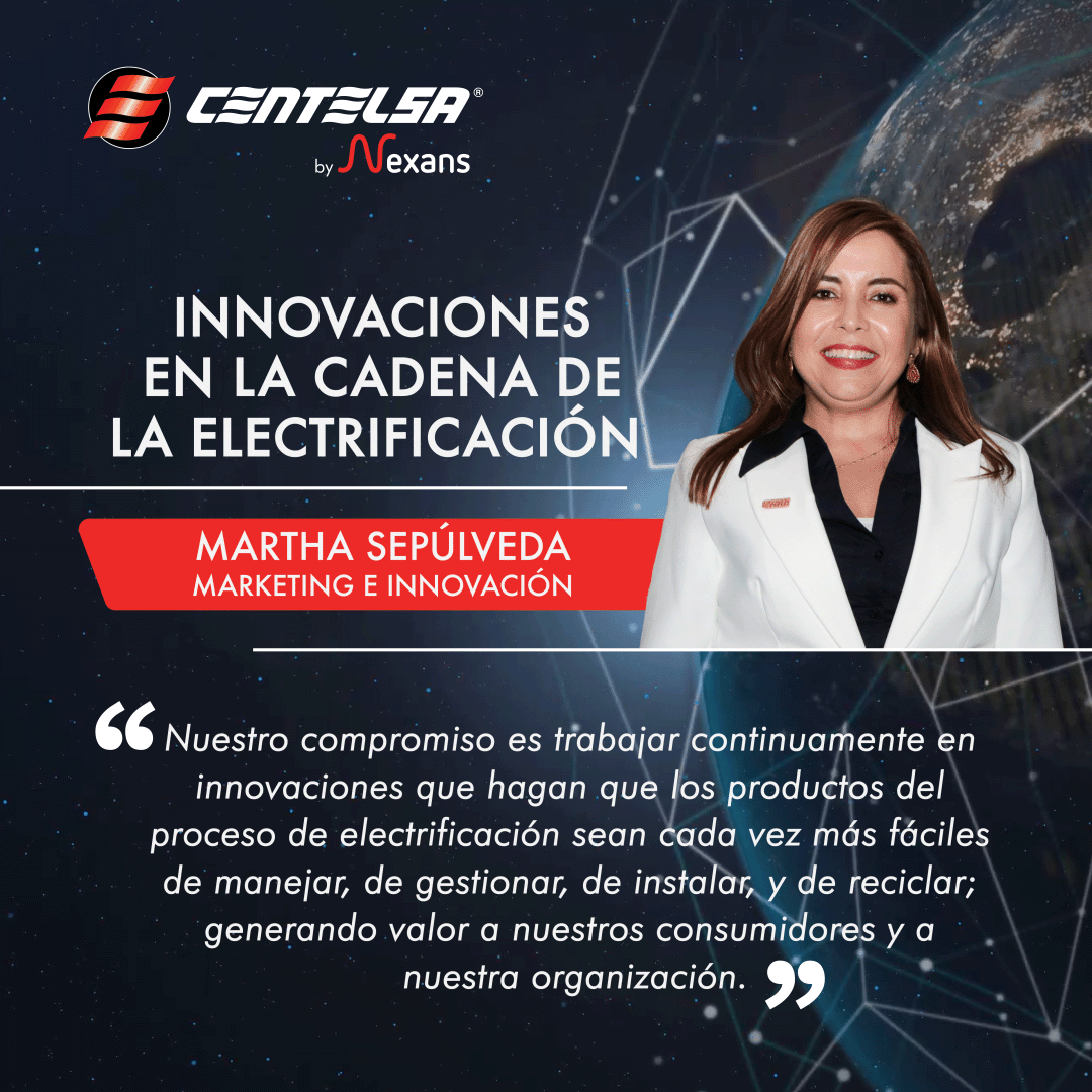 En CENTELSA by Nexans vamos más allá de los cables para ofrecer soluciones a problemas reales de nuestros usuarios, siempre enfocados en agregar valor a nuestros electricistas #Master.

¡El futuro es ahora!
'
'
#CENTELSAbyNexans #ElectrifyTheFuture #WeAreUnited