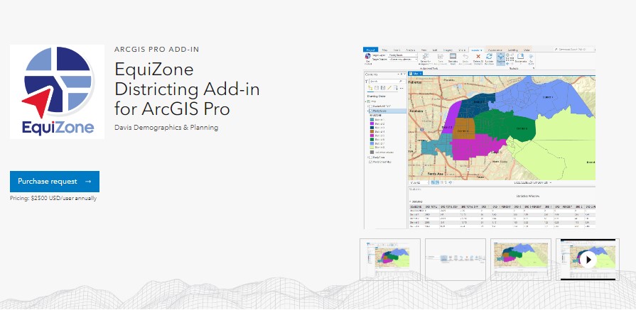 DavisDemo's tweet photo. EquiZone allows users to create and build zones that are balanced based on the attributes of each polygon.  The application provides tools for redistricting. https://t.co/5v2uxxpDjB