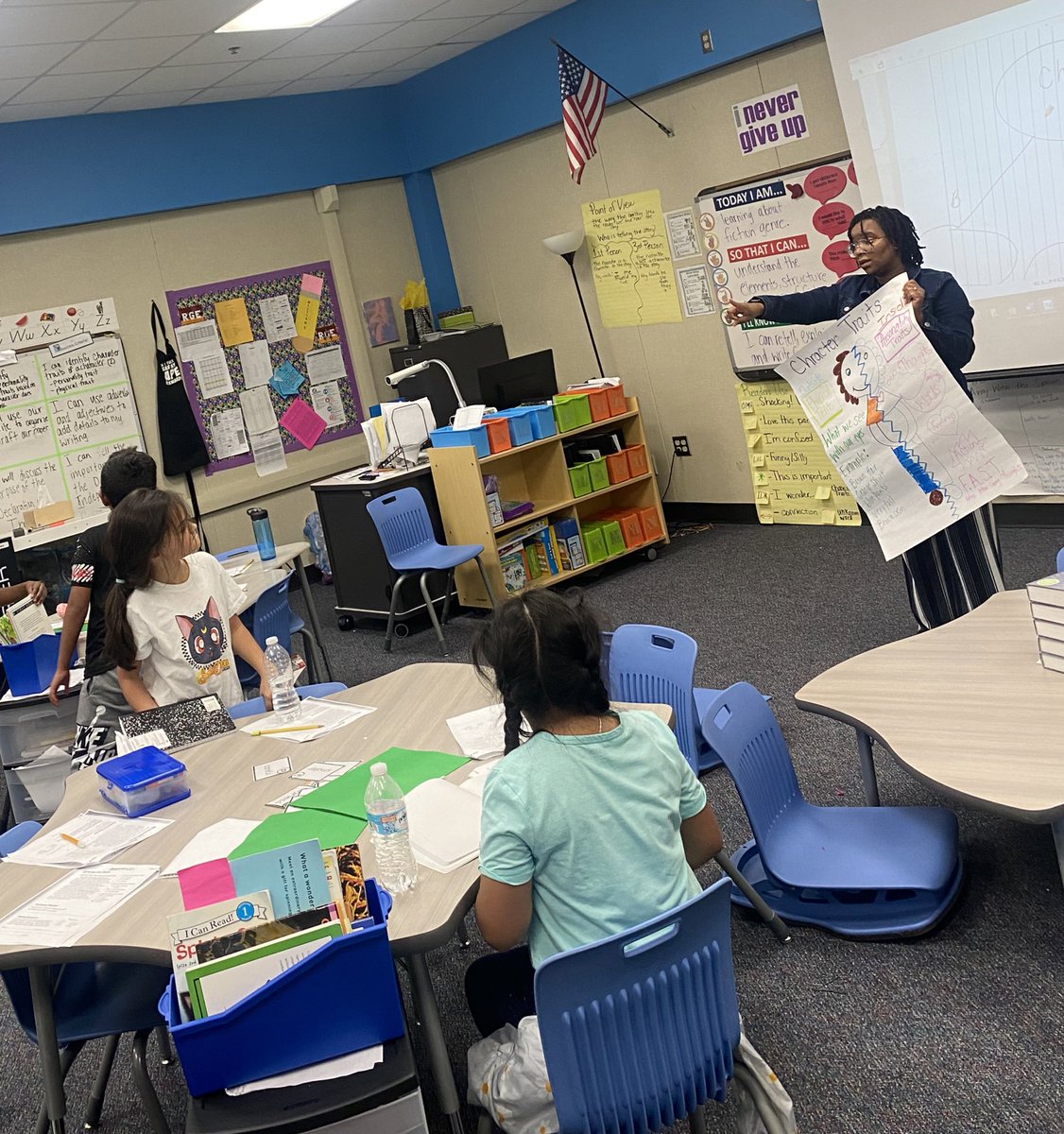 FTeachingwLove's tweet photo. Our Totally Terrific Mrs. Williams is Rocking Instruction with her Anchor Charts! ✨! #RGEisLit @RGE_Rangers @AZamora9213 @ReggieB54961285  @FBISDLiteracy @FBISD_MSD @FBEF_FBISD #RangerPride #OneRangerLove https://t.co/VsC5cGlIGk