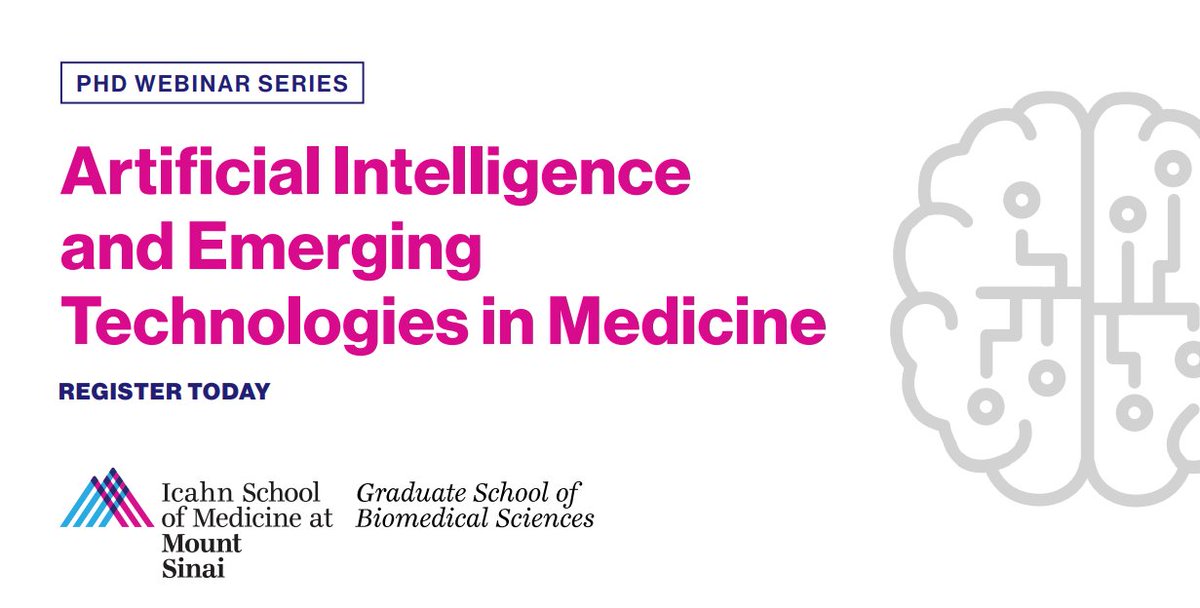 Be among the first to learn about our new multidisciplinary training area: Artificial Intelligence and Emerging Technologies in Medicine in the Biomedical Science PhD program. Register today for the information session to learn more: mshs.co/3xqUpcI