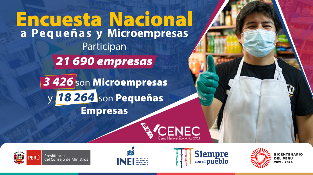 INEI_oficial's tweet photo. Como parte de la segunda fase del V Censo Nacional Económico #VCENEC, hemos iniciado la Encuesta Nacional a Pequeñas y Microempresas. Entérate cuántas participarán.
Recuerda, si tienes dudas o consultas sobre el #VCENEC, ingresa a https://t.co/C2l92x7fri
o llama al 0800 70 233. https://t.co/GUjK2zZHdh