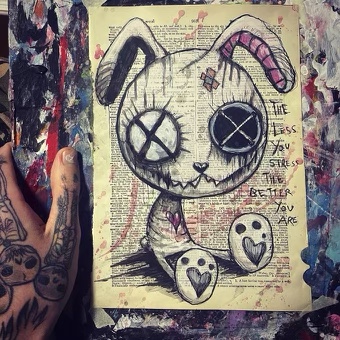 stuffybunnyNFT's tweet photo. Some of the IRL #NumbBunny art done by the one and only @gusfinkstudios 👀 https://t.co/h7dUGoGJYi